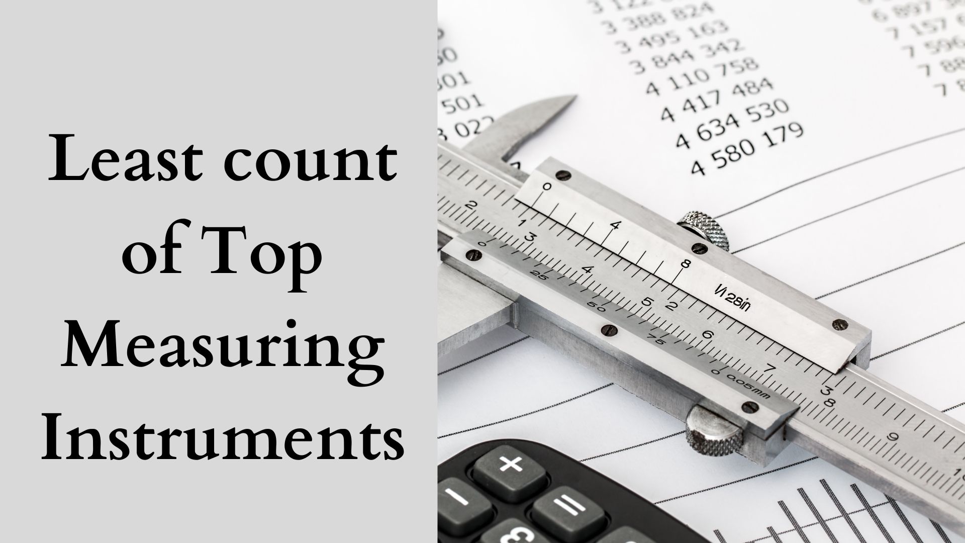 least count of top measuring instrument